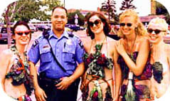 Photo: Kale Bikini wearers and the cops